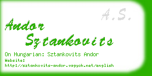 andor sztankovits business card